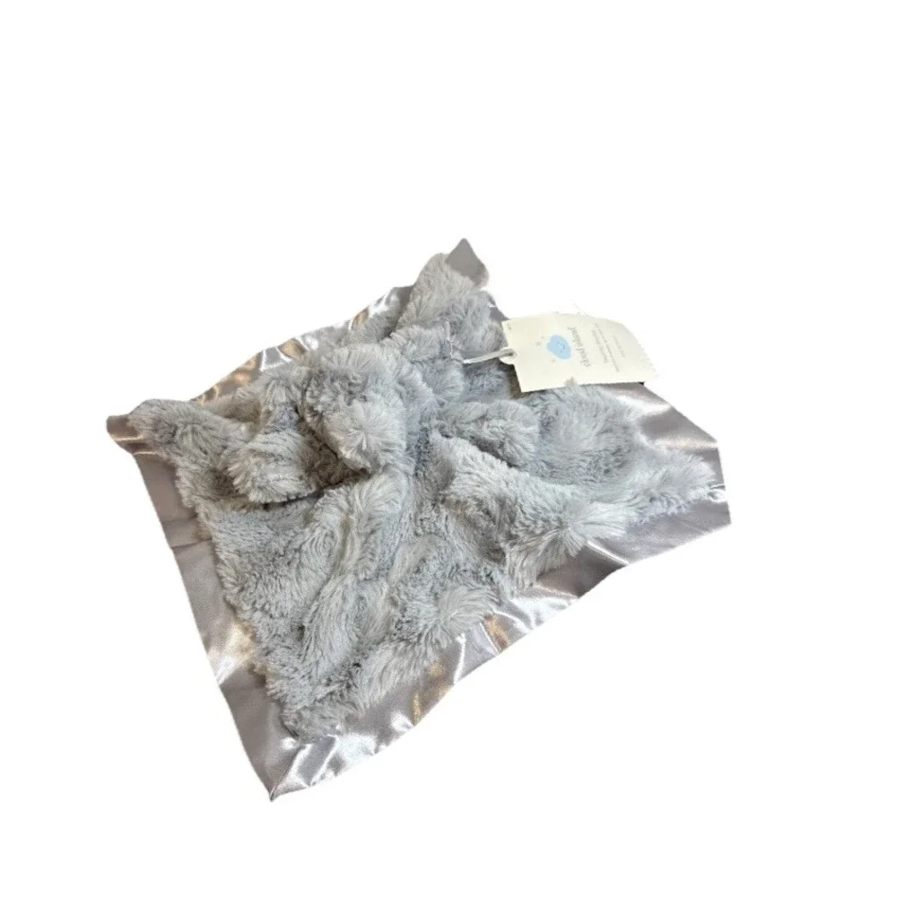 Cloud Island Baby Gray Elephant‎ Lovey  Plush Satin Back Security Blanket - NWT